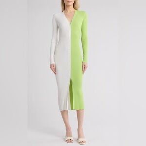 STAUD Shoko Colorblock Sweater Dress